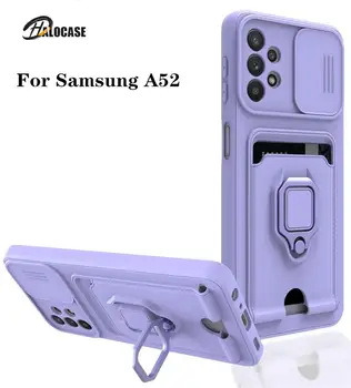 Shockproof Fotoaparat Zaščitnik Ohišje Za Samsung A32 A71 A51 4G A52 A72 A22 5G A31 A21S A02S A12 Reža za Kartico Drsnik Oklep Primeru