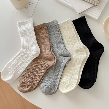 2022 Nov Prihod ženske nogavice barva bombaž sredini cev nogavice ženske vesel, smešne nogavice Koreja slog priložnostne kawaii nogavice 35-40